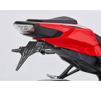 Portatarga PROTECH verniciato a polvere in acciaio inox nero, nero