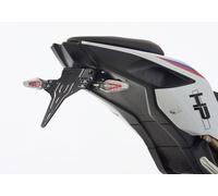 Portatarga PROTECH verniciato a polvere in acciaio inox nero, nero