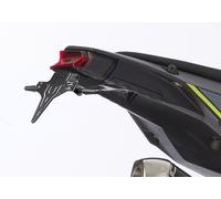 Portatarga PROTECH verniciato a polvere in acciaio inox nero, nero