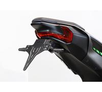 Portatarga PROTECH verniciato a polvere in acciaio inox nero, nero