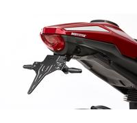 Portatarga PROTECH verniciato a polvere in acciaio inox nero, nero