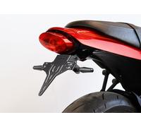 Portatarga PROTECH verniciato a polvere in acciaio inox nero, nero