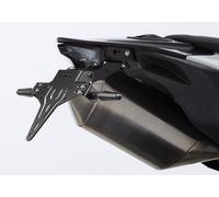 Portatarga PROTECH verniciato a polvere in acciaio inox nero, nero