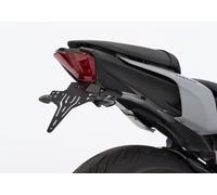 Portatarga PROTECH verniciato a polvere in acciaio inox nero, nero