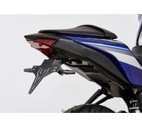 Portatarga PROTECH verniciato a polvere in acciaio inox nero, nero