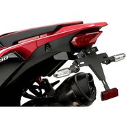 Puig 3842N Supporti Portatarga supporto portatarga in acciaio e poliammide con inclinazione regolabile, sistema di fissaggio sicuro e design sportivo, Nero