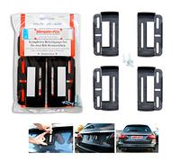 Portatarga Simple Fix senza cornice per auto, set da 2 pezzi, facile da montare, 52,5 cm x 13 cm e targa corta 30,5 cm x 11,5 cm