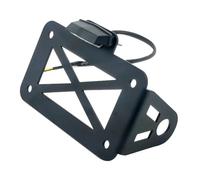 Portatarga Staffa Porta Targa Universale Per Moto Con Lampada Posteriore 1 Set Luce Targa A LED Per Montaggio Laterale Eliminatore parafango