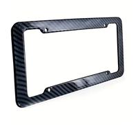 Portatarga Supporto per telaio targa universale 30 * 15CM 1/2 pezzi in plastica con motivo in carbonio e kit di viti standard Porta Targa Auto(1set)