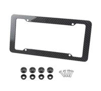 Portatarga Telaio per targa in plastica con trama in fibra di carbonio da 1/2" Supporto per targa in lega di alluminio e metallo adatto per Toyota TRD Porta Targa Auto(2PCS)