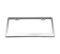 Portatarga Telaio per targa universale in lega, staffa in carbonio nero, accessorio per auto, copertura per targa in fibra per anteriore e posteriore Porta Targa Auto(1pc Silver)