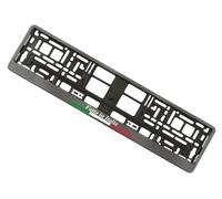 Portatarga UE telaio carbon look con testo Fatto in Italia