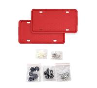Portatarga universale in morbido silicone resistente alle intemperie, set da 2, include hardware montaggio per modelli statunitensi, 2 supporti per per
