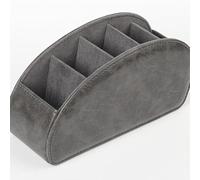 Portatelecomando con 5 tasche, grande for TV, DVD, chiavetta 4K e comandi Blu-ray, spazio for penne(GRAY,L)