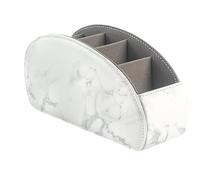 Portatelecomando con 5 tasche, grande for TV, DVD, chiavetta 4K e comandi Blu-ray, spazio for penne(Marble White,M)