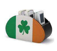Portatelecomando Happy Irish Holidays, contenitore portatelecomando TV, organizer da scrivania in pelle, portapenne in PU, organizer fisso per soggiorno e ufficio (5 scomparti)
