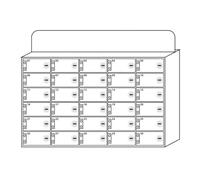 portatelefono in Acrilico da Parete con Serratura - Scrivania per Uno Spazio di Lavoro Pulito, Bianco (Dimensioni 30 cm) - Supporto Sicuro per dispositivi Mobil