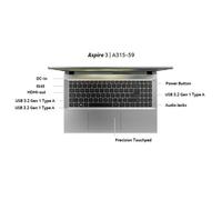 Portátil ACER Aspire A315-59-32H4 - Windows 11 - Pantalla FHD de 15.6 - Intel Core i3-1215U - 8 GB de RAM - SSD de 512 GB - Gráficos UHD - AZERTY