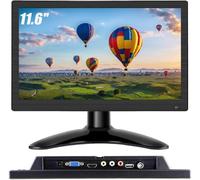 Portatile 11.6’ Monitor IPS HD 1920 * 1080P Plug and Play LED Monitor con VGA/BNC/HDMI/AV/USB/DC Ingresso per PC, Raspberry Pi, Security Camera
