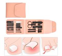 Portatile 12Pcs Chiodi Cura Strumento Manicure Set Clippers Con PU Caso In Acciaio Inox Uomo Grooming Viaggio Manicure Con Pu Pouch