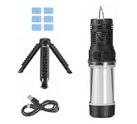 Portatile 3-in-1 Luce di Campeggio Integrata IPX5 Impermeabile Luce di Emergenza, Luci Ricaricabili Campeggio con Torcia Lanterna