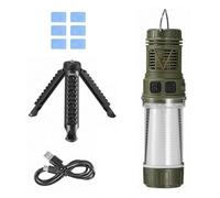 Portatile 3-in-1 Luce di Campeggio Integrata IPX5 Impermeabile Luce di Emergenza, Luci Ricaricabili Campeggio con Torcia Lanterna