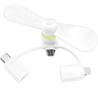 Portatile 3 in 1 USB Muto casa Viaggi Ufficio Mini Ventola di Raffreddamento Dispositivo di Raffreddamento del Telefono Cellulare, Portatile, Bianco Durevole Nice