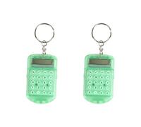 Portatile, 8 cifre, con calcolatrice, portachiavi, accessorio per scuola, ufficio e viaggi, calcolatrice tascabile con coperchio creativo