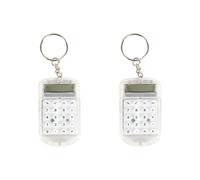 Portatile, 8 cifre, con calcolatrice, portachiavi, accessorio per scuola, ufficio e viaggi, calcolatrice tascabile con coperchio creativo