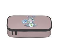 Portatile Borsa Cancelleria Fun Easter Rabbit Print Borsa Matite Multifunzione Slot Matite Astuccio Per Ragazze, Adulto, Scuola, 20X9X4Cm