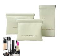 Portatile, borsa di vanità in pelle PU, organizzatore di bellezza da viaggio, borsa per il trucco compatta, elegante custodia cosmetica da viaggio per le donne, bianco, Se référer au