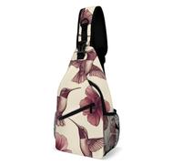 Portatile Borsello A Tracolla Classic Hummingbirds Art With Lily Flowers Birds Borsa A Tracolla Sul Petto Sportivo,Moda Zainetto per Campeggio Ciclismo Moto