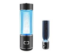 Portatile Bottiglia d'Acqua Ricca di Idrogeno Idrogeno Ionizzato Generatore d'Acqua Ionizzatore Tecnologia SPE & PEM 5 Minuti Ottengono L'Alta Concentrazione di Idrogeno 1200-1600 PPB 350 Ml(Black)