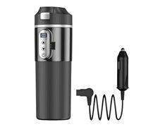 Portatile Car Heating Cup, Multifunctional Heated Cup, Car Hot Water Boiler, Portable Heated Water Boiler: a Black Heated Cup Ideal for Driving or Camping, Providing Instant Hot Water