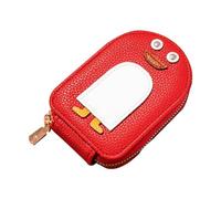 Portatile Cartoon Penguin Fisarmonica Portafoglio Carta Portafoglio Carte Titolari di Carte PU Borsa In Pelle Mini Credito J9R4 Multi-Slot, Rosso, Taglia libera