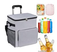 Portatile con ruote - Borsa termica, carrello con manico da 35 litri, isolamento termico, anti-perdite per esterni, pic-nic campeggio