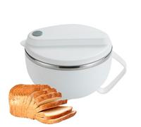 portatile - Cuocipasta in acciaio con coperchio e manico, funzione di cottura per zuppe e noodle, per farina d'avena, gumbo, insalata, riso, viaggi, casa, ufficio, scuola