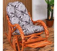 PORTATILE Cuscino del Sedile della Sedia a Sdraio Antiscivolo per Interni Esterni,Addensare Cuscini per Sedie a Dondolo con Schienale Alto Cuscino per Sedie a Sdraio da Giardino Patio-B 50x130cm