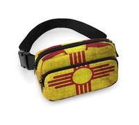 portatile da donna, alla moda, modello piccolo con tracolla regolabile per corsa, escursionismo, allenamento, viaggio, compatibile con la bandiera del New Mexico, stato americano