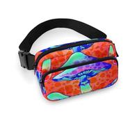 portatile da donna, alla moda, modello piccolo con tracolla regolabile per corsa, escursionismo, allenamento, viaggi, compatibile con i funghi magici Trippy