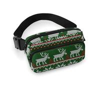 portatile da donna, alla moda, modello piccolo con tracolla regolabile per corsa, escursionismo, allenamento, viaggi, compatibile con brutto maglione Buon Natale Felice anno n Ve