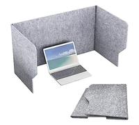 Portatile Desktop Privacy Panel 60/80/100cm,Divisorio Acustico da Scrivania | Pieghevole Pannelli Fonoassorbenti, Spessore 9mm, Divisorio Per Ufficio Per Protezione Da Sputo(39inch-100cm)