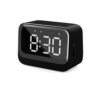 Portatile Doppio Orologio Supporto TF Card Soundbar Display Wireless Lettore Musicale Altoparlante Nero