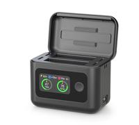 Portatile Dual-Slot di ricarica della batteria Box per Insta360 X6 Smart Hub di ricarica con schermo LCD 27 W veloce caricabatteria Caso di immagazzinaggio，BLACK