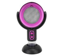 Portatile gamma desktop cofano ione negativo a 2 velocità Filtro staccabile Collezione olio di olio tazza di scarico da cucina ventola USB ricaricabile per barbecue interno (Violeta negra)