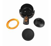 Portatile gamma desktop cofano ione negativo a 2 velocità Filtro staccabile Collezione olio di olio tazza di scarico da cucina ventola USB ricaricabile per barbecue interno (Dorado negro)