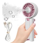Portatile Handheld Fan, USB Ricaricabile Foldable Mini Personal fan, Battery Operated fans With Base, Adjustable Travel Hand Fan For Indoor Outdoor Travel Hiking Camping Beach Running Home Gym Office