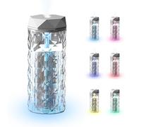 Portatile Humidifiers Bedroom, USB Quiet Portable Diffuser, 7 colori Light Changing 220 ml Crystal Lamp Humidifier with Auto Shut-Off, Durabled ABS Mist Maker with Accessory