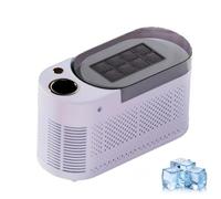 Portatile Mini Ice Maker per RV, 8 Cube in 15 Min, Macchina del ghiaccio elettrico compatta con caricabatterie da auto & adattatore CA, apparecchio a basso rumore controsoffitto per Home Office Campin