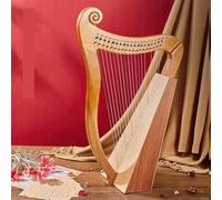 Portatile Mogano Lyre Harp per Principianti Arpa a Leva, con Chiave di Sintonia Corde di Riserva Borsa di Stoccaggio, Arpa Lira Illuminazione Musicale(19-string-Harp-Log)